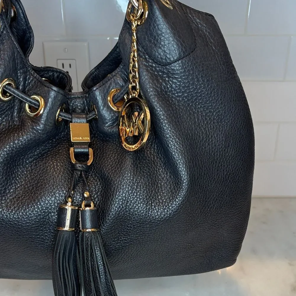 Michael Kors Purse Leather Handbag Camden Large Pebbled Hobo Pocketbook Bag
